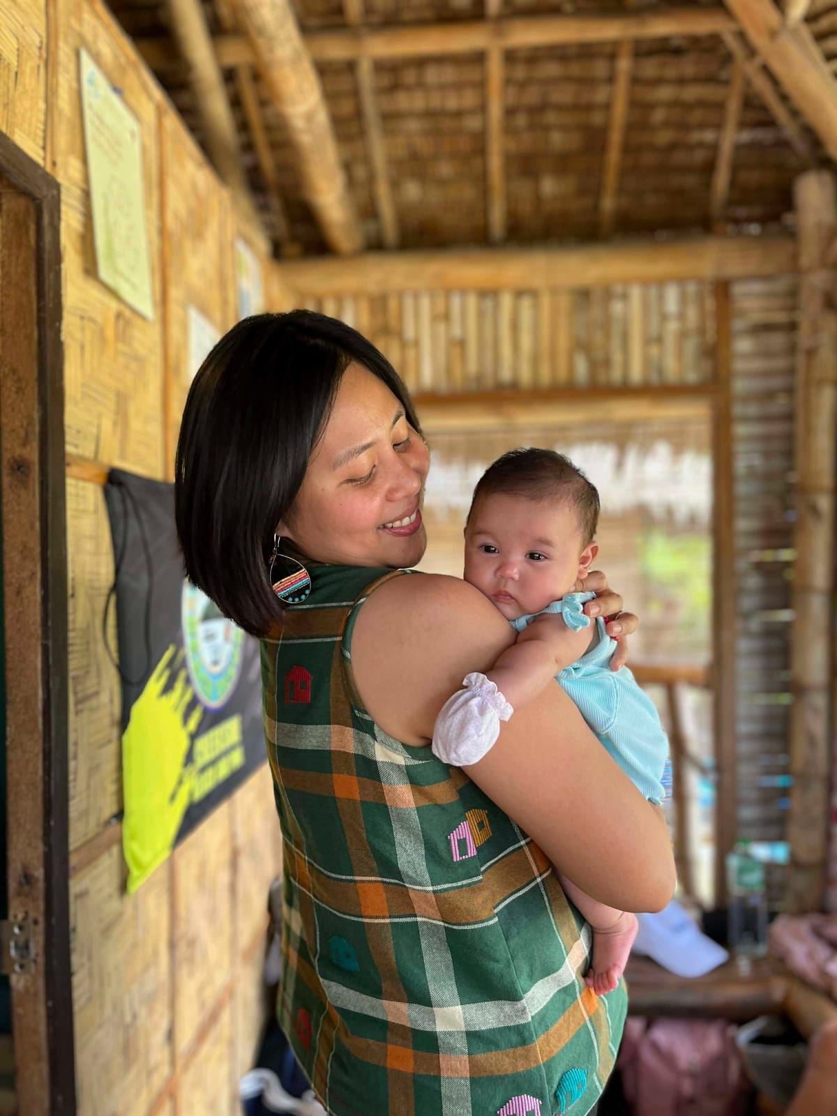 Baby smiling with joy