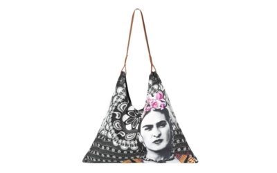 Frida Kahlo Triangle Tote – Black