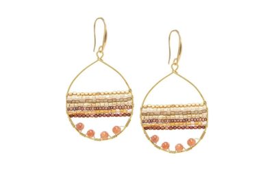 Boho Teardrop Earrings – Brown