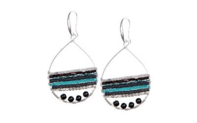 Boho Teardrop Earrings – Black