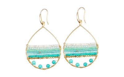 Boho Teardrop Earrings – Turquoise