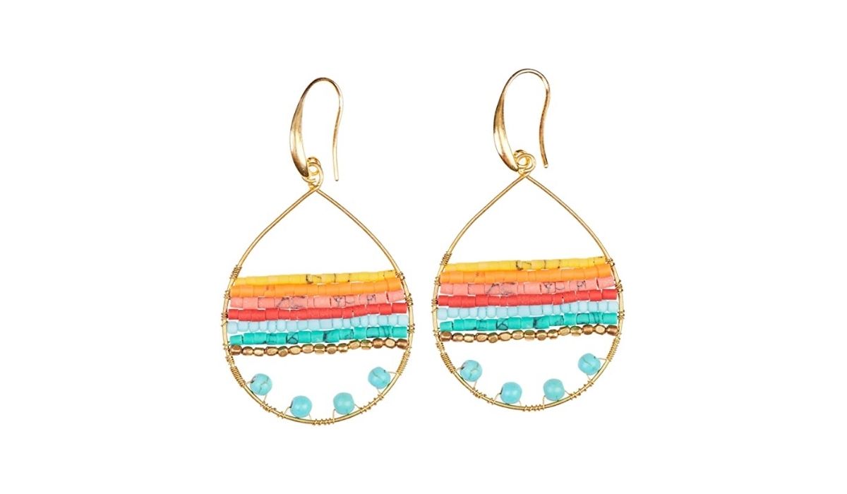 Boho Teardrop Earrings Multicolored Akitai