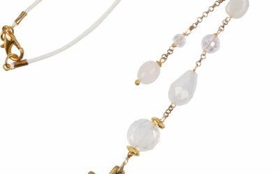 Elegant Cross for Car Mirror – White Crystals