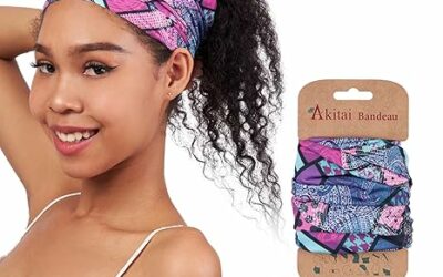 Boho Bandeau Headbands – Geo Pink and Paisleys Pattern